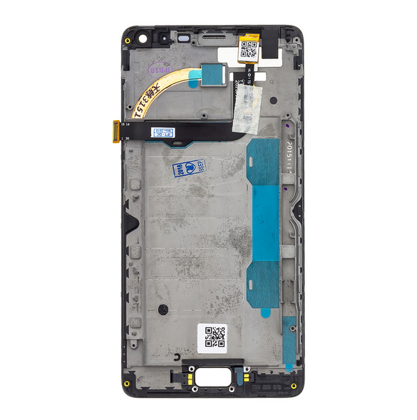 LCD-display + Touch Unit + Framsida Lenovo P1 / P1 Pro - Svart