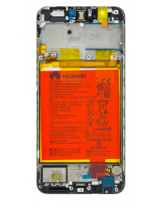 LCD-display + Touch Unit + Framsida Huawei P Smart - Svart (Service Pack)