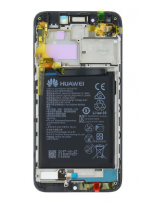 LCD-skärm + beröringsenhet + framsida Huawei Honor 6A - Grå (Service Pack)