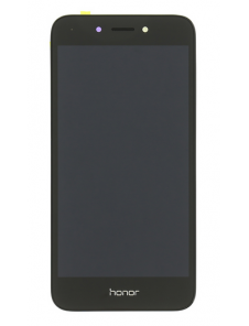 LCD-skärm + beröringsenhet + framsida Huawei Honor 6A - Grå (Service Pack)