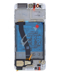 LCD-skärm + beröringsenhet + framsida Huawei P10 - vit (Service Pack)