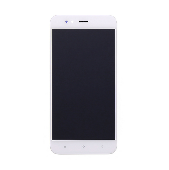LCD-display + Touch Unit + Framsida för Xiaomi Mi A1 - Vit