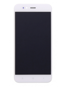 LCD-display + Touch Unit + Framsida för Xiaomi Mi A1 - Vit