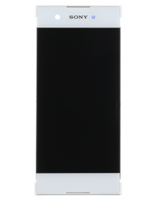 LCD-skärm + pekdon + främre skal Sony Xperia XA1 G3121 - Vit (Service Pack)