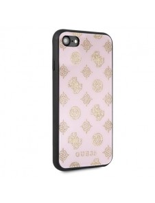Guess hårt fodral Peony G Double Layer Glitter GUHCI8TGGPLP iPhone 7/8 - Rosa