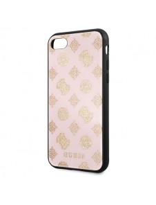 Guess hårt fodral Peony G Double Layer Glitter GUHCI8TGGPLP iPhone 7/8 - Rosa