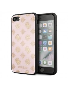 Guess hårt fodral Peony G Double Layer Glitter GUHCI8TGGPLP iPhone 7/8 - Rosa