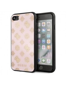 Guess hårt fodral Peony G Double Layer Glitter GUHCI8TGGPLP iPhone 7/8 - Rosa