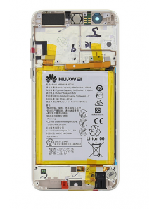 LCD Display + Touch Unit + Fram Skal Huawei Honor 8 - Vit (Service Pack)