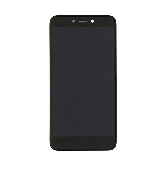LCD-skärm + beröringsenhet + framsida Xiaomi Redmi 4X - Svart (Service Pack)