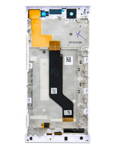 LCD-skärm + beröringsenhet + framsida Sony Xperia XA1 Ultra G3221 - Vit (Service Pack)