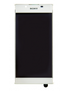 LCD-skärm + pekdon + främre skal Sony Xperia L1 G3311 - Vit (Service Pack)
