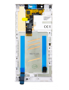 LCD-skärm + pekdon + främre skal Sony Xperia L1 G3311 - Vit (Service Pack)