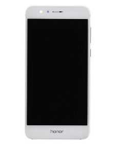LCD-display + Touch Unit + Framsida Huawei Honor 8 - Vit