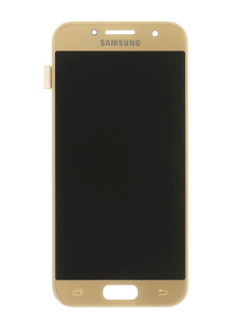 LCD-display + Touch Unit Samsung Galaxy A3 2017 A320 - Guld (Service Pack)