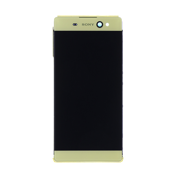 LCD-display + Touch Unit + Framsida Sony Xperia XA Ultra F3211 - Guld (Service Pack)