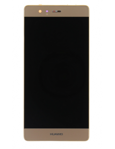 LCD-display Touch Unit + Front Cover Huawei P9 - Guld
