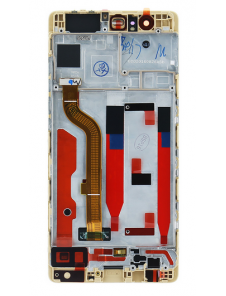 LCD-display Touch Unit + Front Cover Huawei P9 - Guld