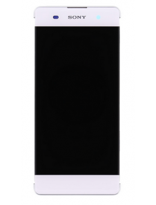 LCD-skärm + pekdon + främre skal Sony Xperia XA F3111 - Vit (Service Pack)