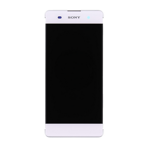 LCD-skärm + pekdon + främre skal Sony Xperia XA F3111 - Vit (Service Pack)