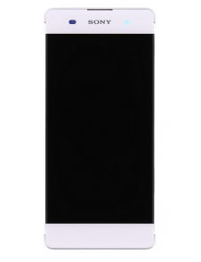 LCD-skärm + pekdon + främre skal Sony Xperia XA F3111 - Vit (Service Pack)