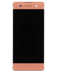 LCD-skärm + pekdon + främre skal Sony Xperia XA F3111 - Rosaguld (Service Pack)