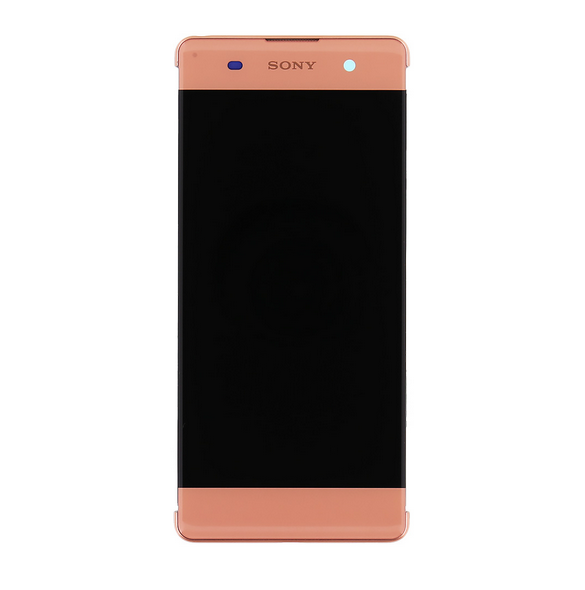 LCD-skärm + pekdon + främre skal Sony Xperia XA F3111 - Rosaguld (Service Pack)