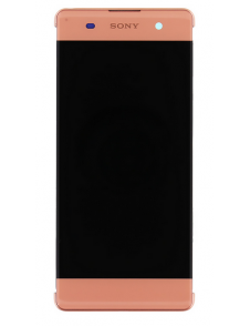 LCD-skärm + pekdon + främre skal Sony Xperia XA F3111 - Rosaguld (Service Pack)