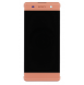 LCD-skärm + pekdon + främre skal Sony Xperia XA F3111 - Rosaguld (Service Pack)