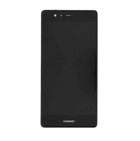 LCD-skärm + beröringsenhet + framsida Huawei P9 - Svart