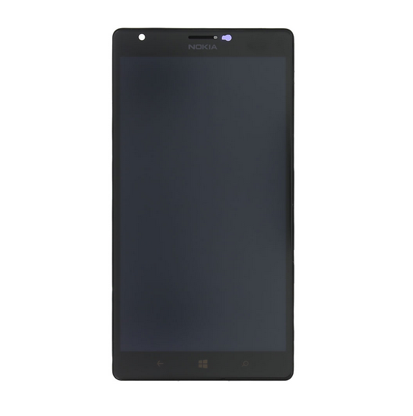 Touch Unit + LCD-display + Framsida Nokia Lumia 1520 - Svart