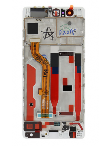 LCD-display + Touch Unit + Framsida Huawei P9 - Vit