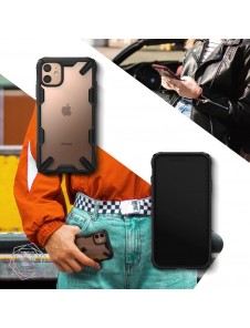Ringke Fusion X Matt hållbart PC-fodral med TPU-stötfångare för iPhone 11 - Svart