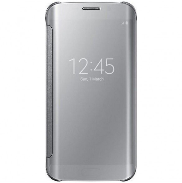 Samsung EF-ZG925BSEGWW Clear View Cover till Samsung Galaxy S6 Edge - Silver