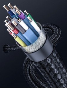 Baseus Enjoyment Series VGA manlig till VGA manlig dubbelriktad adapterkabel 1 m - Grå (CAKSX-T0G)