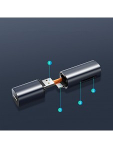 Båda kontakterna är USB 3.0-standard.