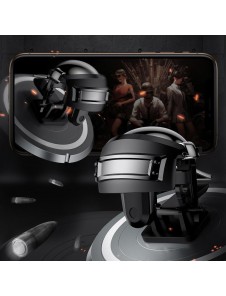 Baseus Level 3 Helmet PUBG Handle Extra Buttons Grip Bumpers för Smartphone för spelare - Svart (GMGA03-A01)