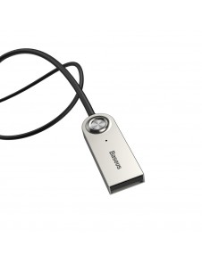 Baseus BA01 USB Wireless Bluetooth 5.0 AUX adapter jack kabel - Svart