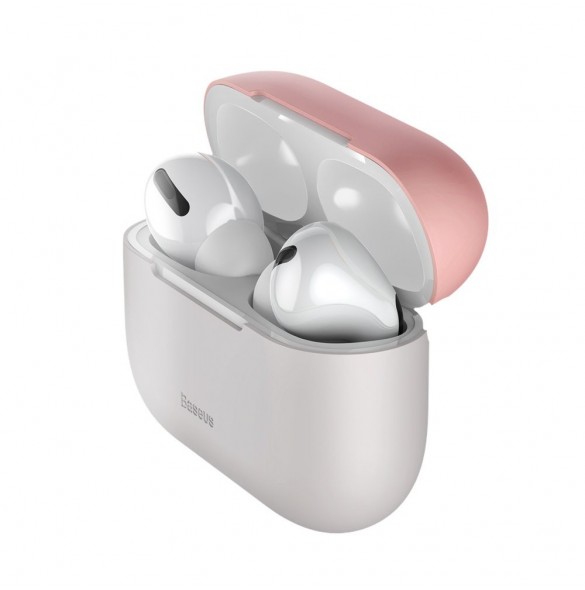 Baseus Silica Gel Case Protector för Apple Airpods Pro - Rosa Grey