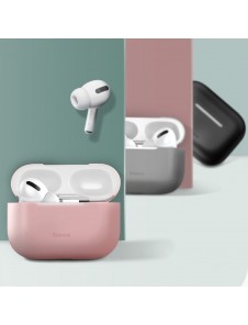 Baseus Silica Gel Case Protector för Apple Airpods Pro - Rosa Grey