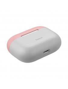 Baseus Silica Gel Case Protector för Apple Airpods Pro - Rosa Grey