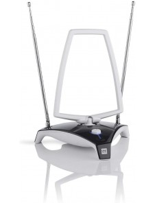 One For All SV 9360 HDTV Indoor Digital Antenna - Suitable for DVB-T & DVB-T2 - Full HD Ready - Vit / Svart