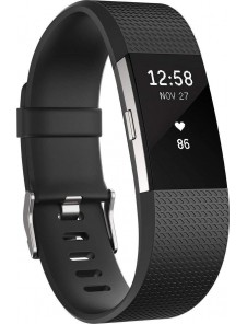 Fitbit Charge 2 Aktivitet & Fitness Tracker med hjärtfrekvens - Svart Large