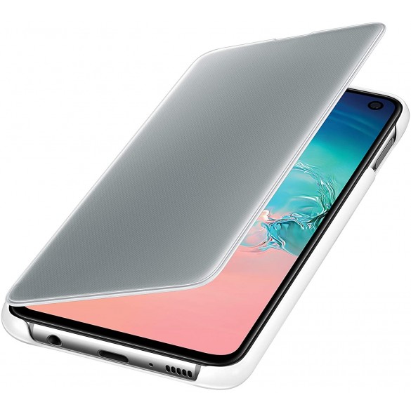 Samsung EF-ZG975CWEGWW Clear View Stående Cover med Intelligent Display för Samsung Galaxy S10 Plus - Vit