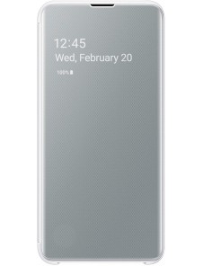 Samsung EF-ZG975CWEGWW Clear View Stående Cover med Intelligent Display för Samsung Galaxy S10 Plus - Vit