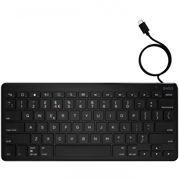 Zagg Universal Keyboard USB-C Wired Nordic - Svart