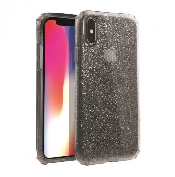 UNIQ Clarion Tinsel-skyddsfodral till iPhone XS Max - Svart / Vapour Smoke