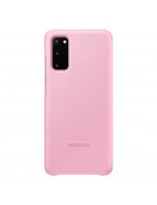 Samsung Clear View Cover med intelligent skärm för Samsung Galaxy S20 - Rosa (EF-ZG980CPEGEU)
