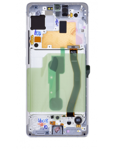LCD-display + Touch Unit Samsung Galaxy S10 Lite - Prism vit (Service Pack)