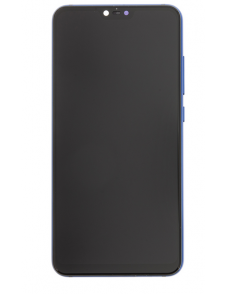 LCD-skärm + beröringsenhet + framsida för Xiaomi Mi8 Lite - Blå (servicepack)
